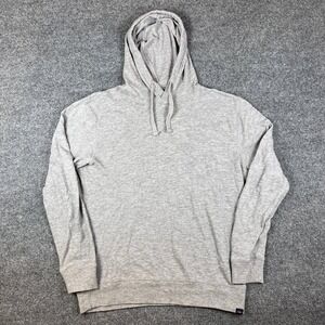 Faherty Slub Cotton Hoodie Mens M Gray Lightweight Pullover Sun Stretch Soft